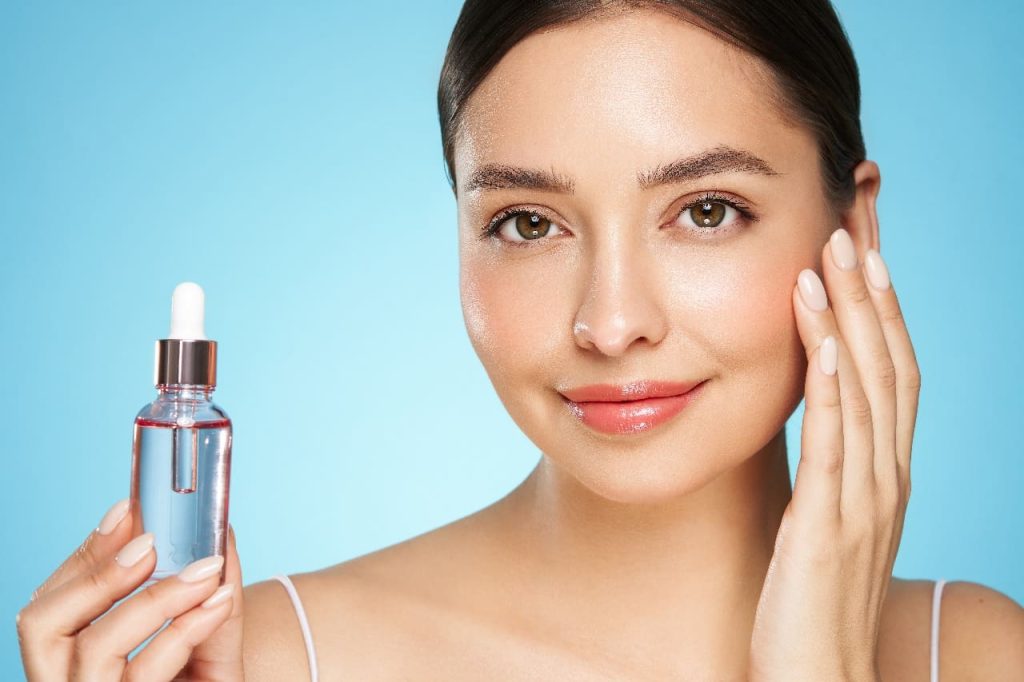 Hydrating skincare with hyaluronic acid